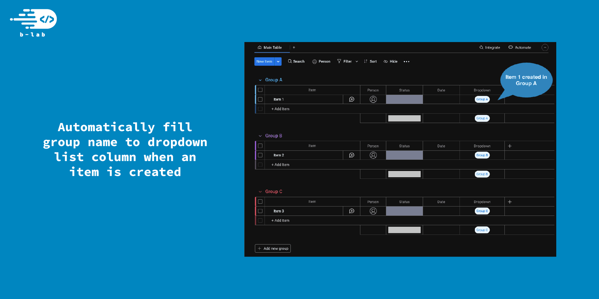 Autofill Group Name Demo 2