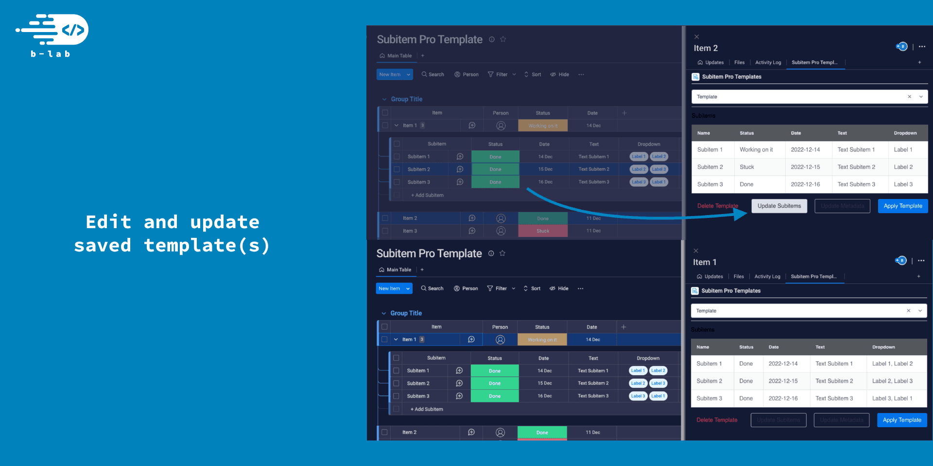 subitem-pro-templates Demo 3