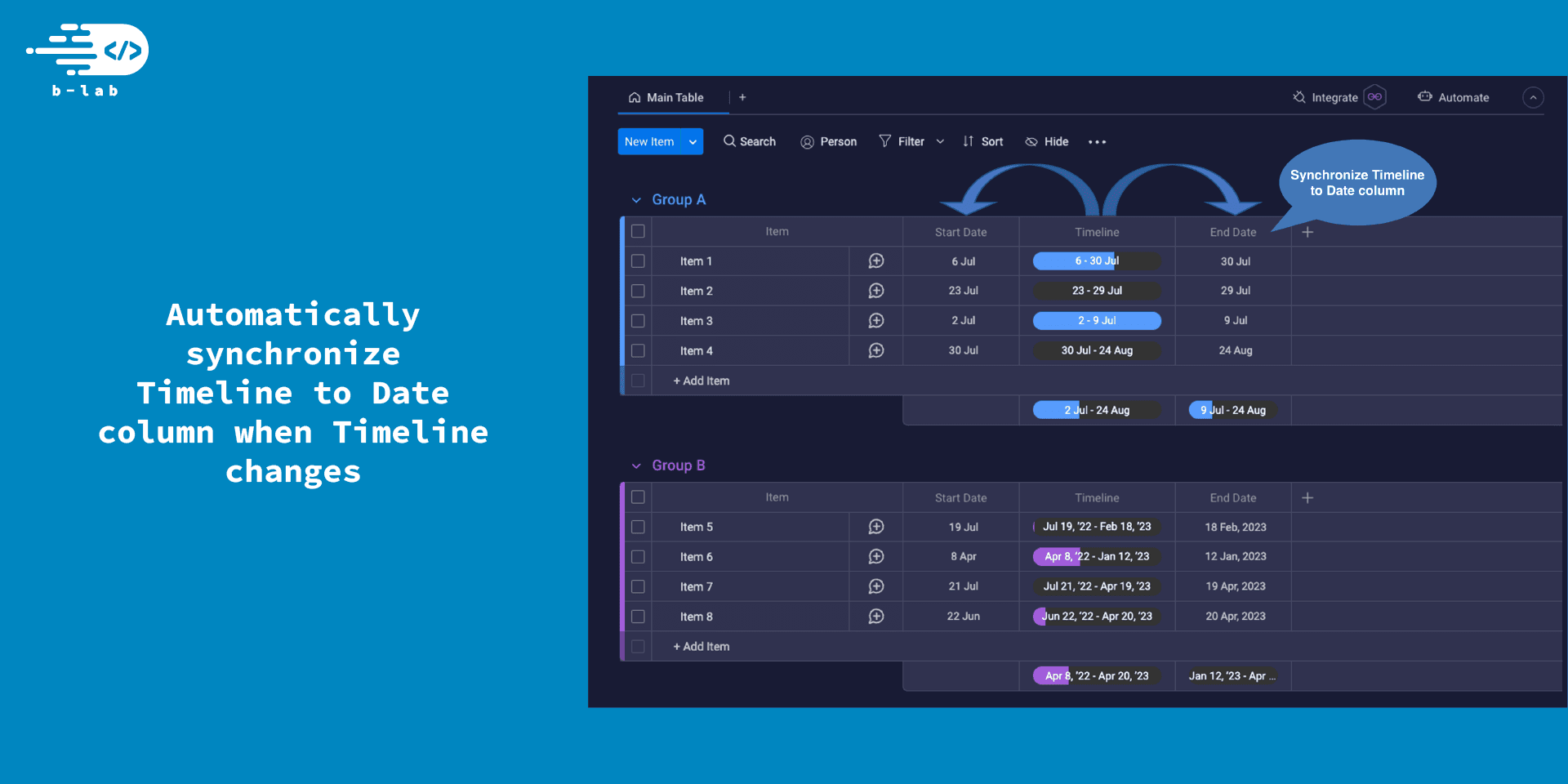 timeline-to-date Demo 2